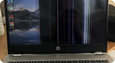 Полосы на экране ноутбука HP
