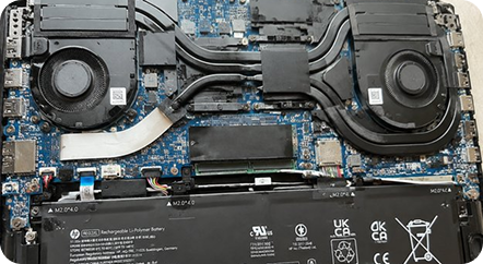 Система охлаждения игрового ноутбука HP Omen