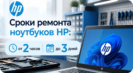 Сроки ремонта ноутбуков HP: от 2 часов до 3 дней