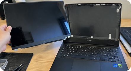 Замена матрицы HP Omen 15 после падения