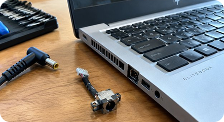 Замена разъёма питания HP EliteBook