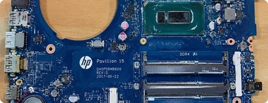 HP Pavilion 15, материнская плата после ремонта