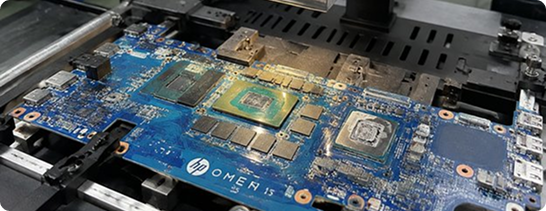 HP Omen 15, пайка платы на ИК-станции