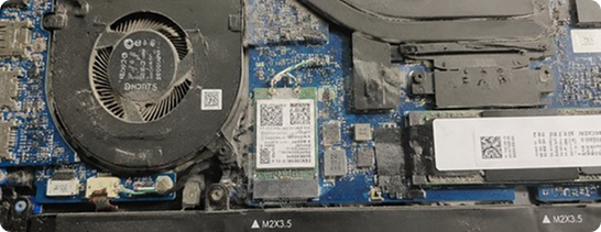 HP EliteBook 840 G8, система охлаждения до чистки