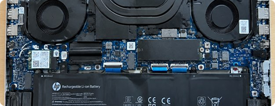 HP EliteBook 840 G8, система охлаждения после чистки