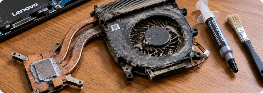 Чистка системы охлаждения ноутбука Lenovo