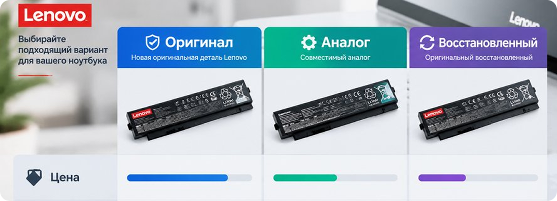Как тип запчасти влияет на цену и гарантию ремонта Lenovo