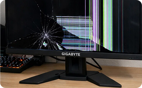 Замена матрицы монитора GIGABYTE. До ремонта.