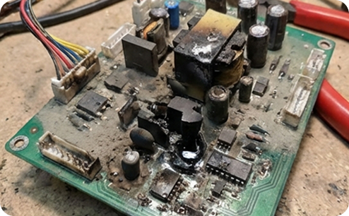 Ремонт платы монитора GIGABYTE. До ремонта.