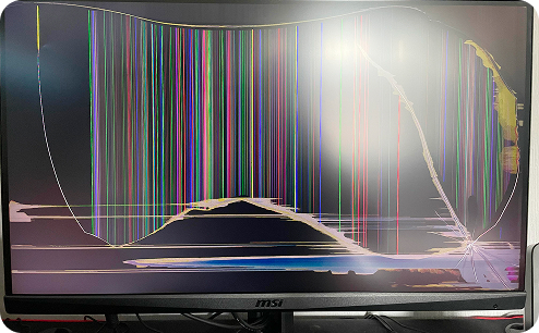 Замена матрицы монитора MSI. До ремонта.