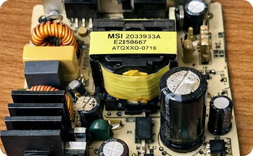 Ремонт блока питания монитора MSI. До ремонта.