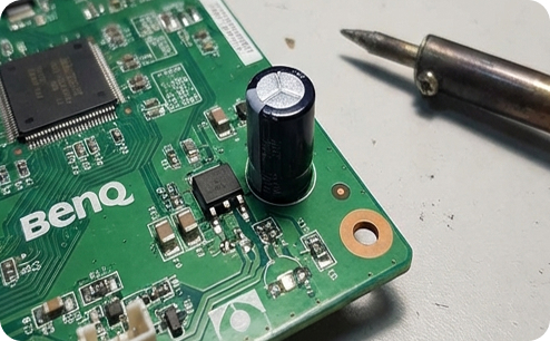 Ремонт платы монитора Benq. После ремонта.