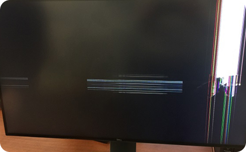 Замена матрицы монитора DELL. До ремонта.