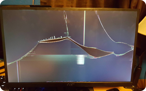 Замена матрицы монитора Acer. До ремонта.