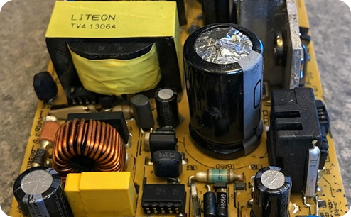 Ремонт блока питания монитора Acer. До ремонта.