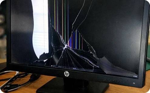 Замена матрицы монитора HP. До ремонта.