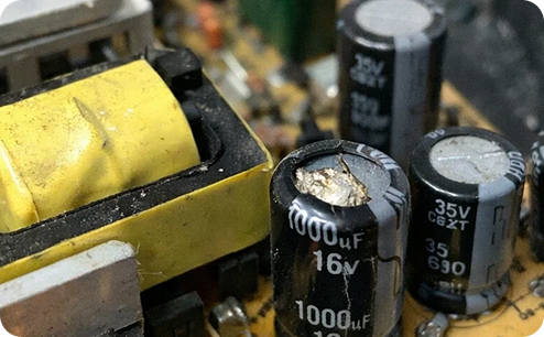 Ремонт блока питания монитора LG. До ремонта.