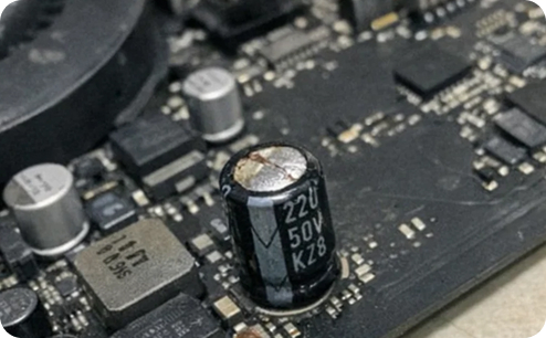 Ремонт платы монитора Apple. До ремонта.