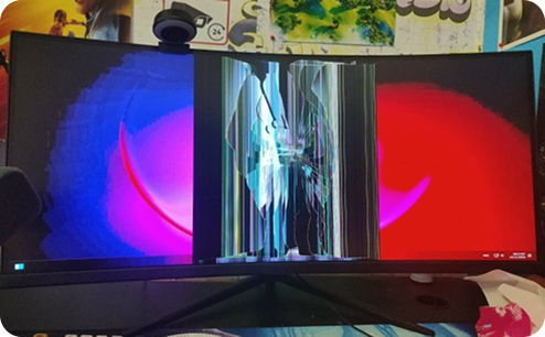 Замена матрицы монитора AOC. До ремонта.